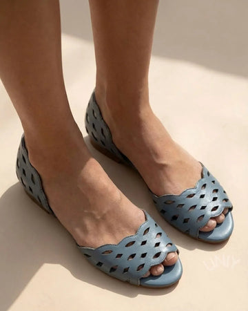 Elegant Lattice Cutout Peep Toe Comfortable Sandals
